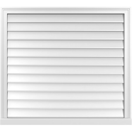 Ekena Millwork Vertical Surface Mount PVC Gable Vent w/ 2"W x 2"H , Brickmould Sill Frame, 40"W x 36"H GVPVE40X3603SN